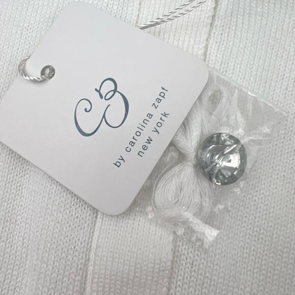 NWT CZ Carolina Zaph White Cardigan Sweater - Picture 6 of 8